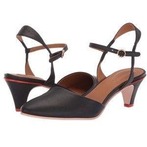 See by Chloe Black Nappa Matt Goat Heels